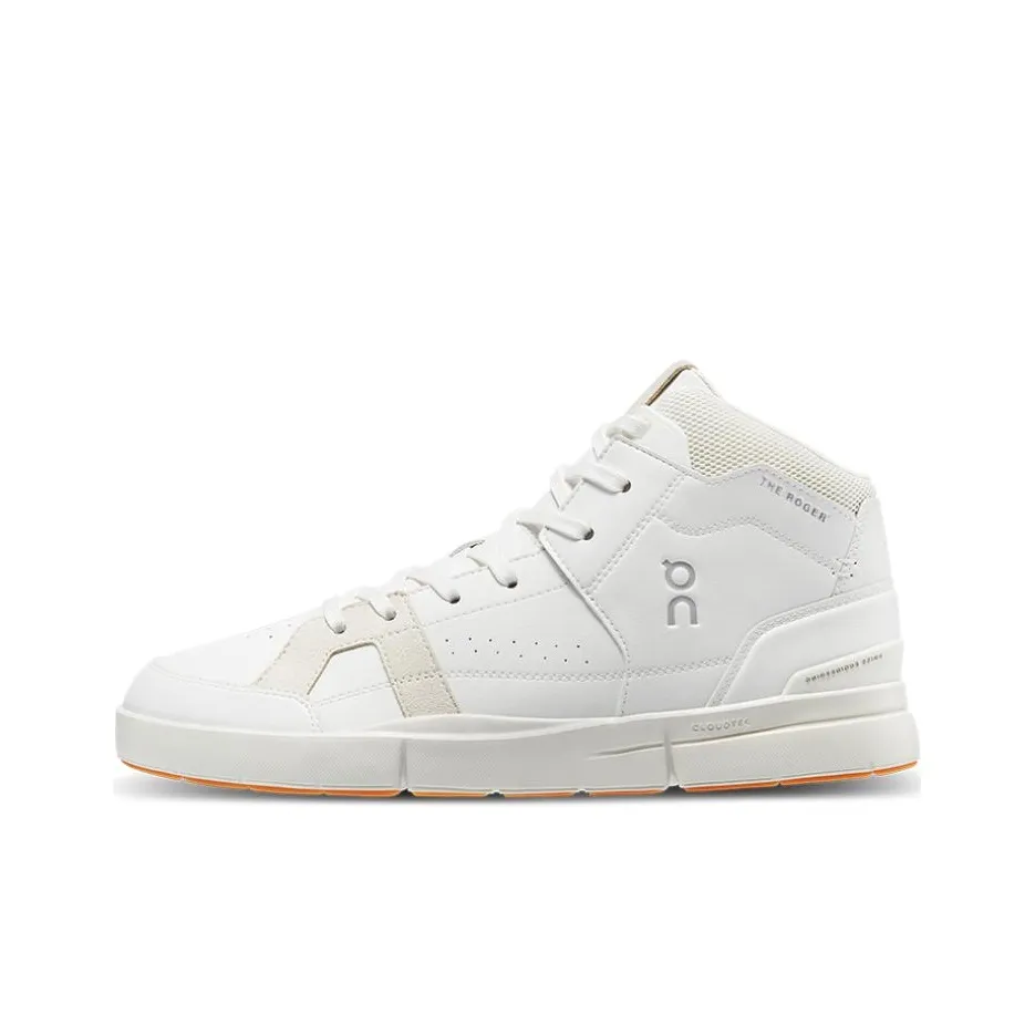 On Клуб Non Нижняя юбка Легкий MID Топ Кроссовки для скейтбординга Мужской Белый песок Белый