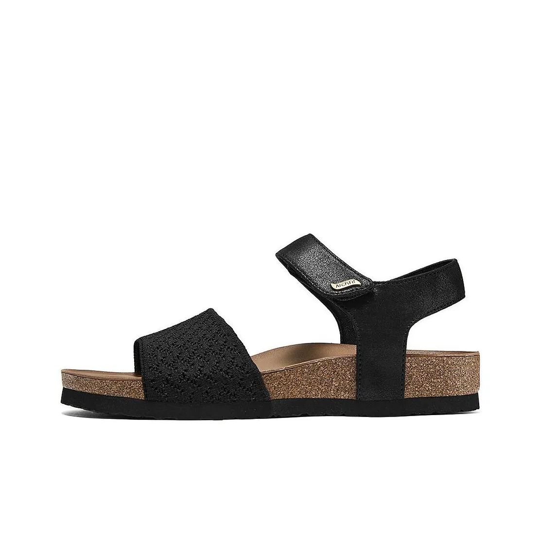Skechers Modern Comfort One Strap Sandals Low Heel Women's Black