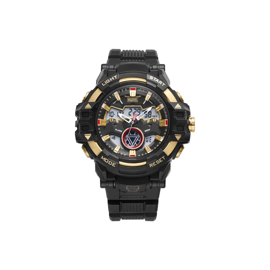 MARVEL Energy Collection Iron Man Электронный механизм TPU ремешок Мужские часы Серый циферблат