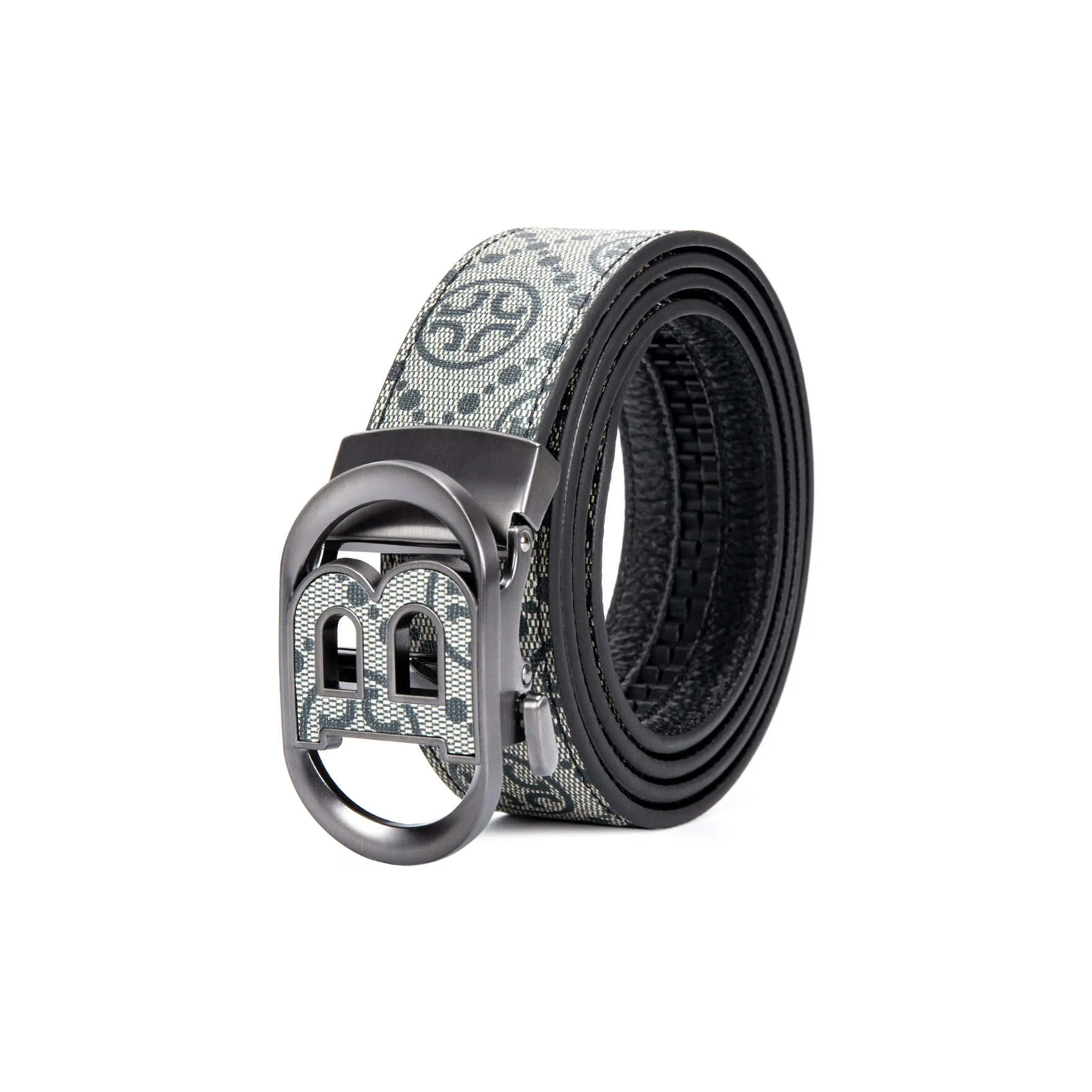 FORTEI Ремни из коровьей кожи Мужской Винтажный зеленый Ширина 3,5 см Набор в подарочной коробке