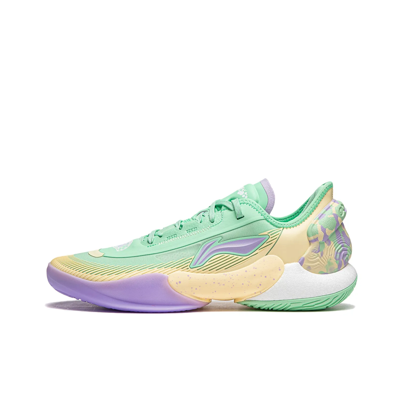 LINING Yushuai 18 V2 Basketball Shoes Men's Low Top Green Yellow