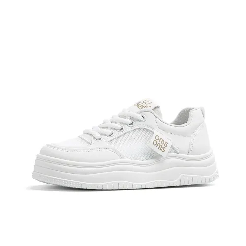 OMS Кроссовки для скейтбординга Low Top Бежевый/Кофе Женские