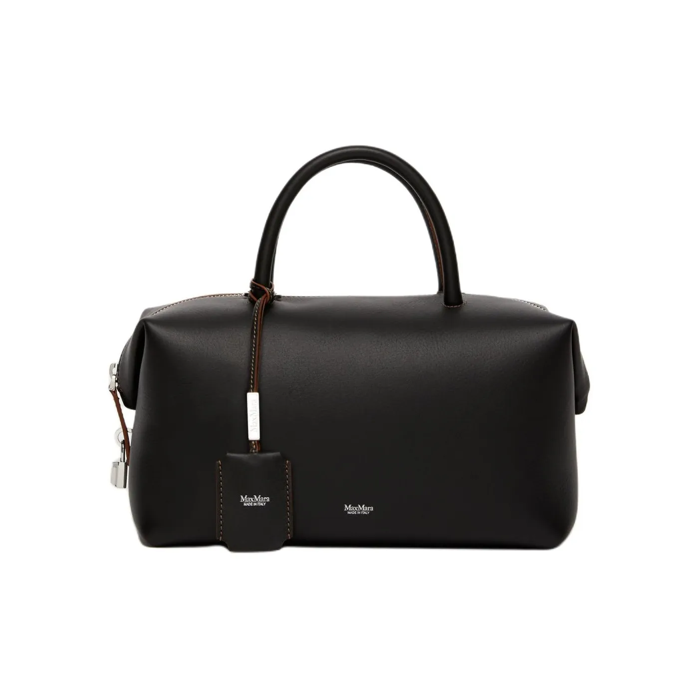 MaxMara Cow Leather Handbag, Shoulder Bag, Crossbody Bag Medium Size Women's Black
