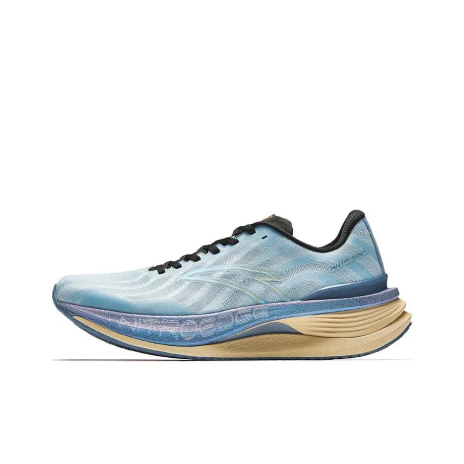 Anta Champion 3rd Gen PRO Anti Slip Wear Resistant Low Top Nitrogen Technology Sprint Running Shoes Men's Blue Black