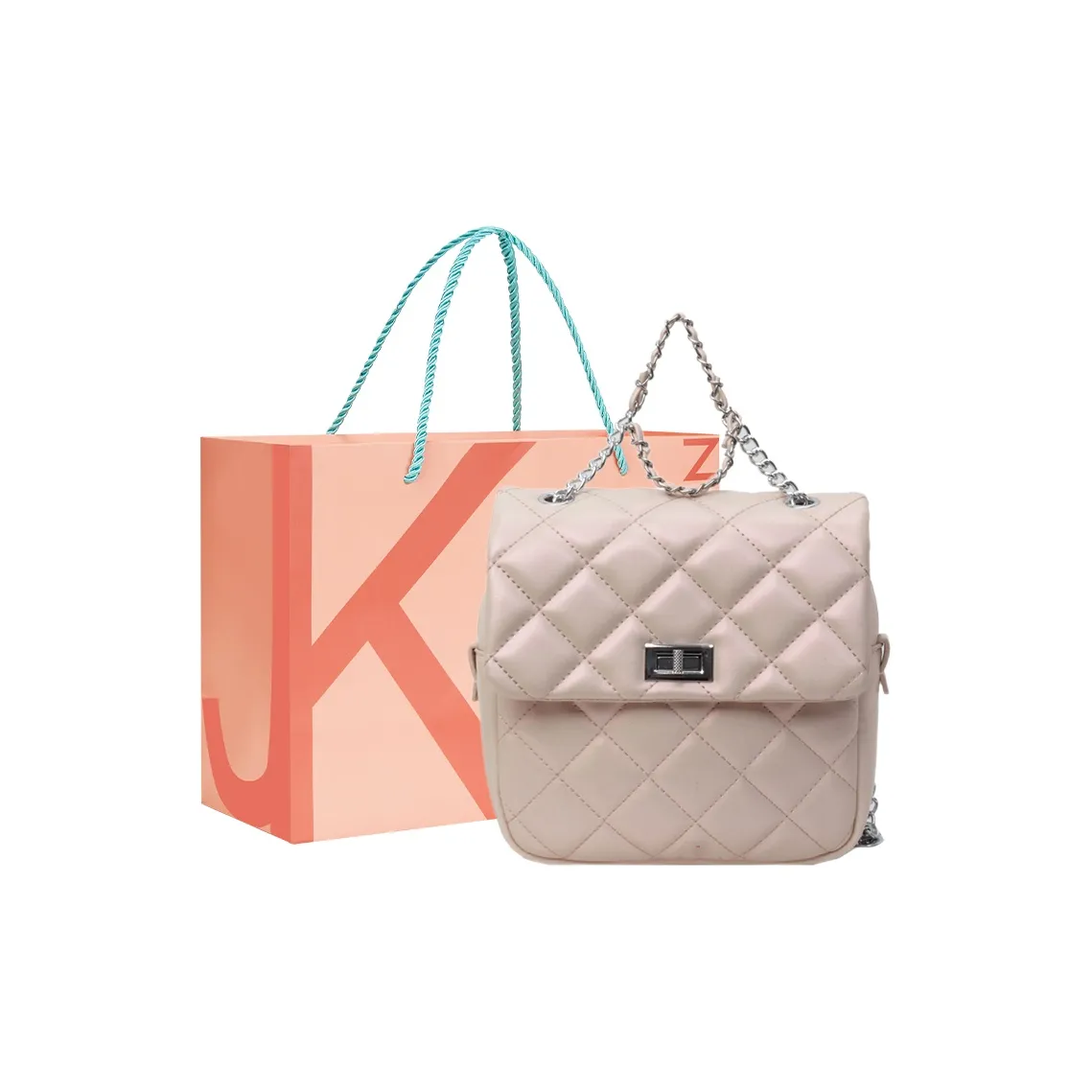 JANE KLAIN ПУ (полиуретан) Рюкзак Стандартный Женский Розовый Экрю Черный