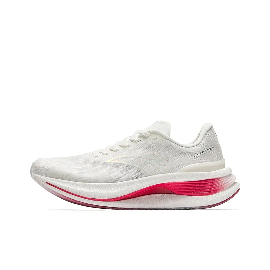 ANTA RUNNING Collection Шорты Устойчивые Устойчивые к Износу Дышащие Низкие Кроссовки для Бега Женские Белые Розовые