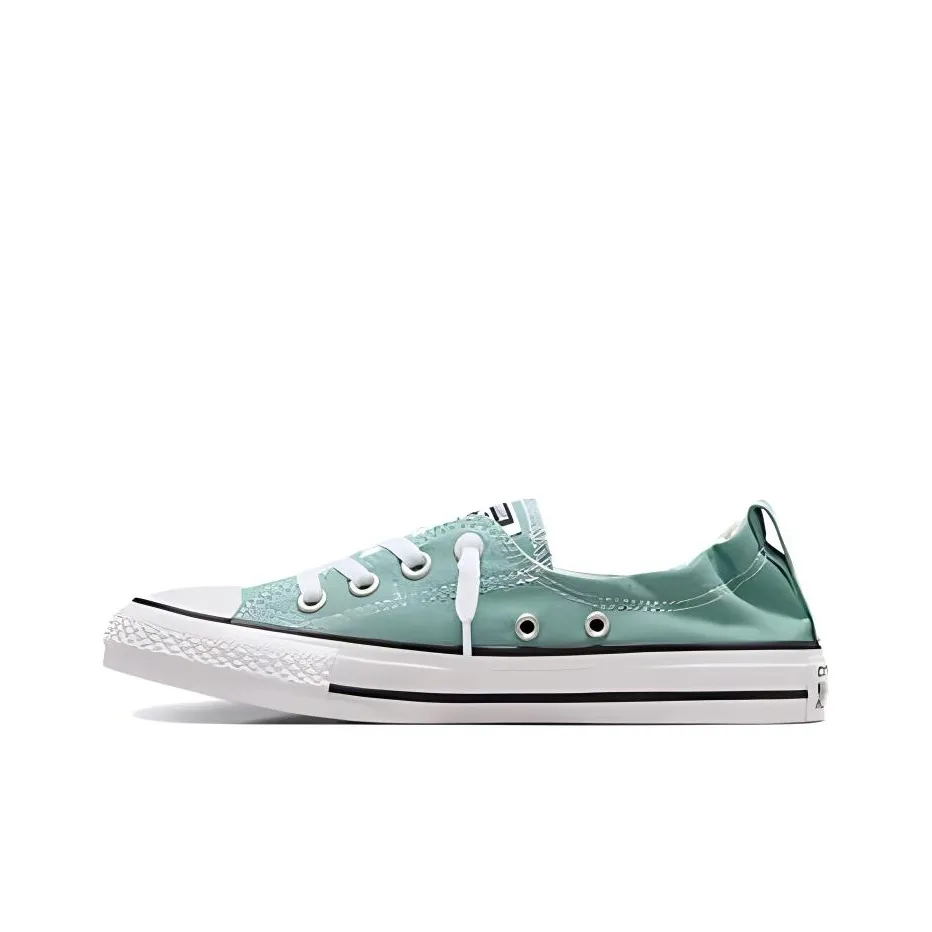 Converse Chuck Taylor All Star Износостойкий и Легкий Низкий Топ Кеды Женские Зеленый Белый