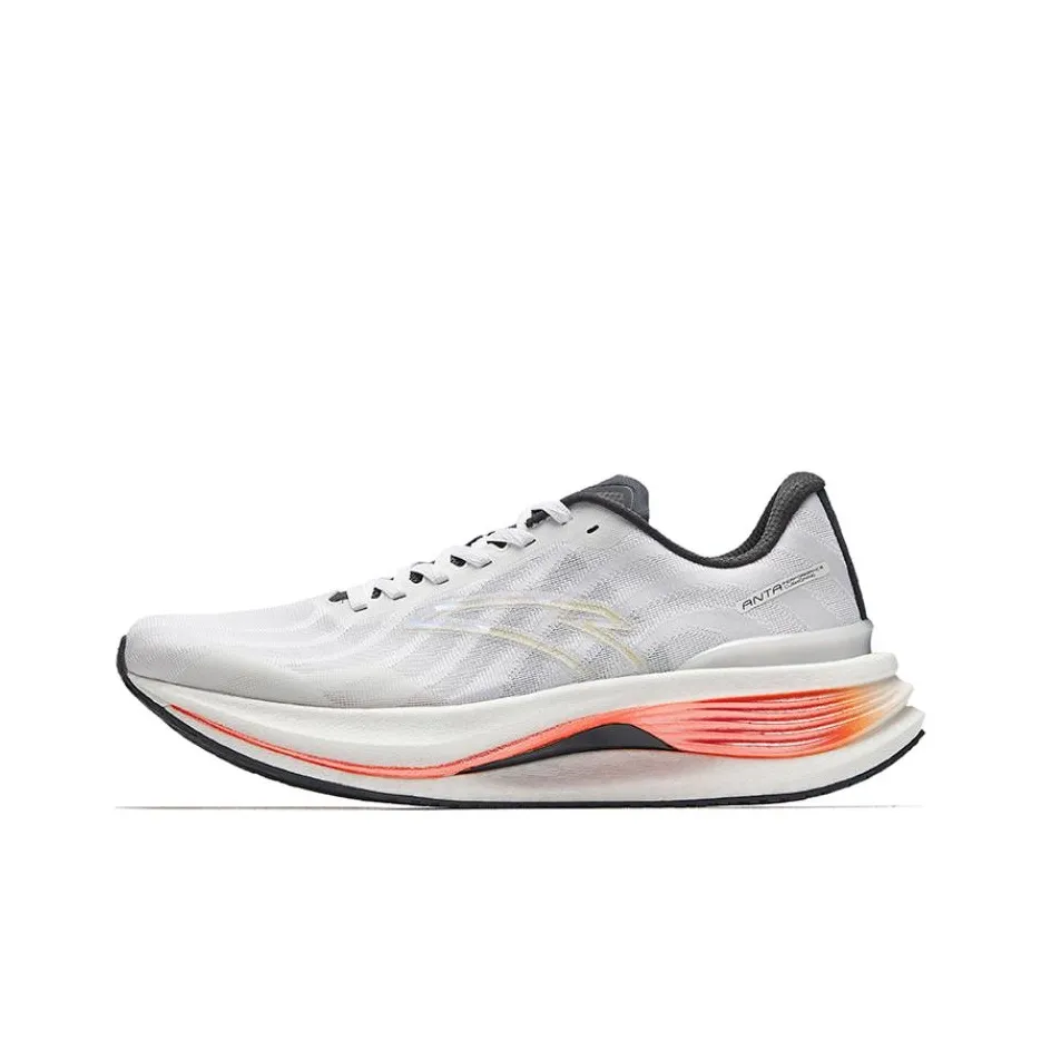 Anta Champion 3rd Gen PRO Wear-Resistant Low-Top Nitrogen Technology Running Shoes Men's White Orange