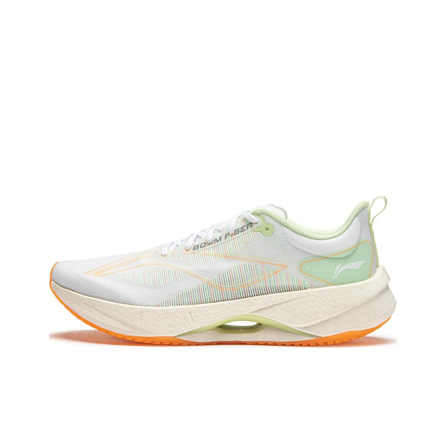LiNing Super Light 21 Cushioning, Slip Resistant, Breathable, Lightweight Low Top Running Shoes Women's White Green