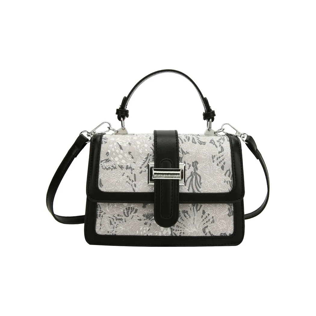 BGAY PU Small Square Bag, Handbag, Shoulder Bag, Crossbody Bag Medium Size Women's Black/Gray/Ecru/Pink