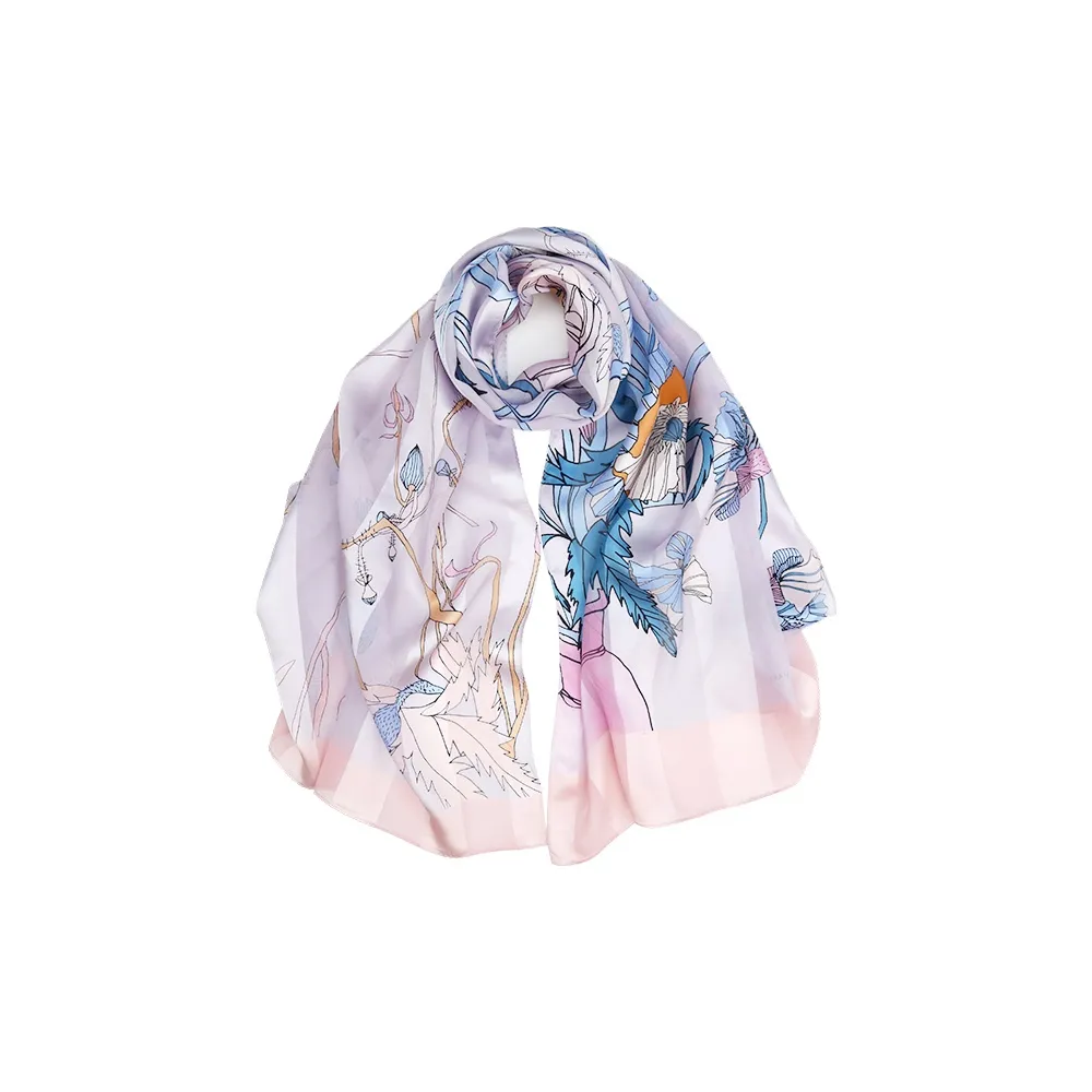 MARJAKURKI Silk Scarves Women's