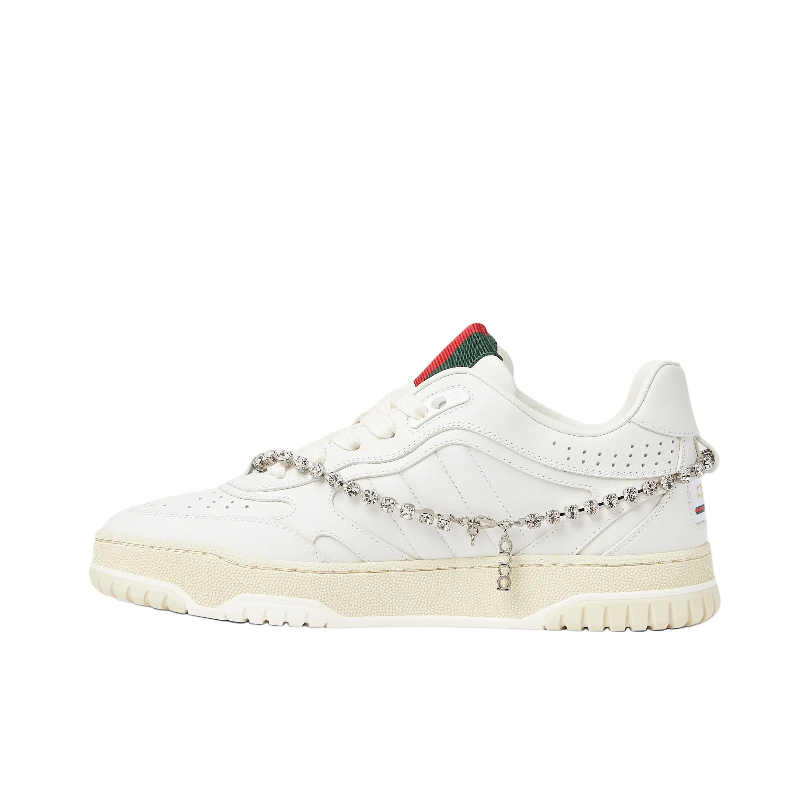 GUCCI RE Web Low Топ Скейтборд Кроссовки Женские Белые