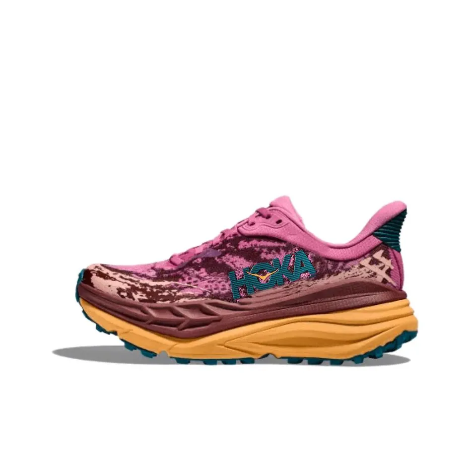 HOKA ONE ONE Амортизация Износостойкие Низкие Кроссовки для Бега Женские Красные Желтые