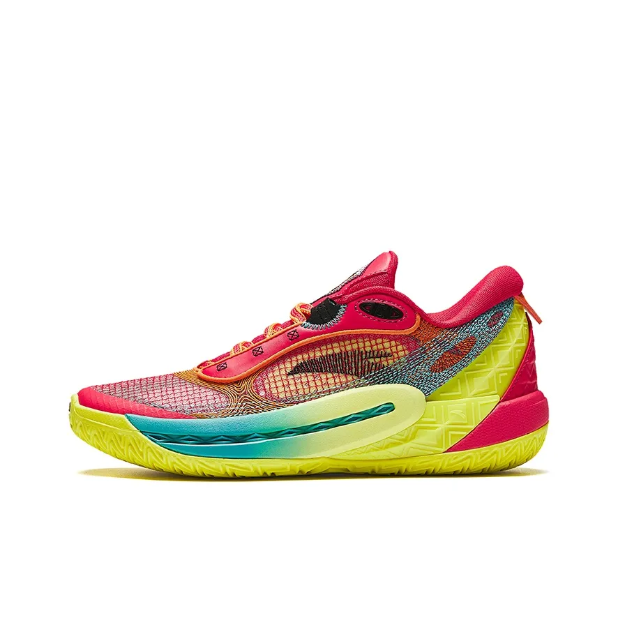 Anta Tide 6 Cushioned Slip-Resistant Low-Top Basketball Shoes Women's Red Yellow