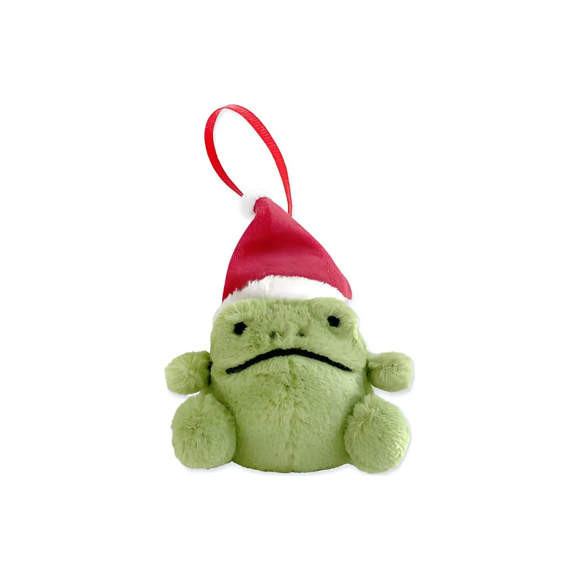 JELLYCAT Christmas series Riki Rain Frog Ornament Кукла Плюшевая Подвеска 8 см Высота в Сидячем положении