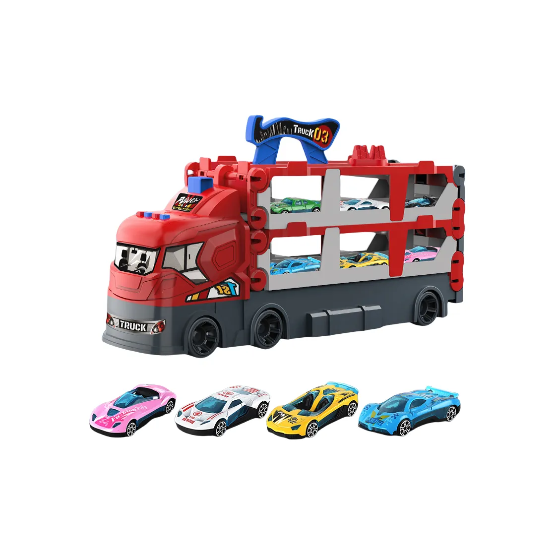 TEMI Трансформируемая Катапульта Контейнер Грузовик Радиоуправляемые игрушки