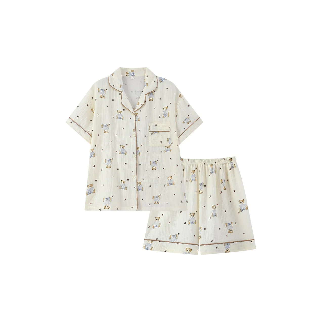 CAIHENGTONG Пижамный комплект женский синий медведь