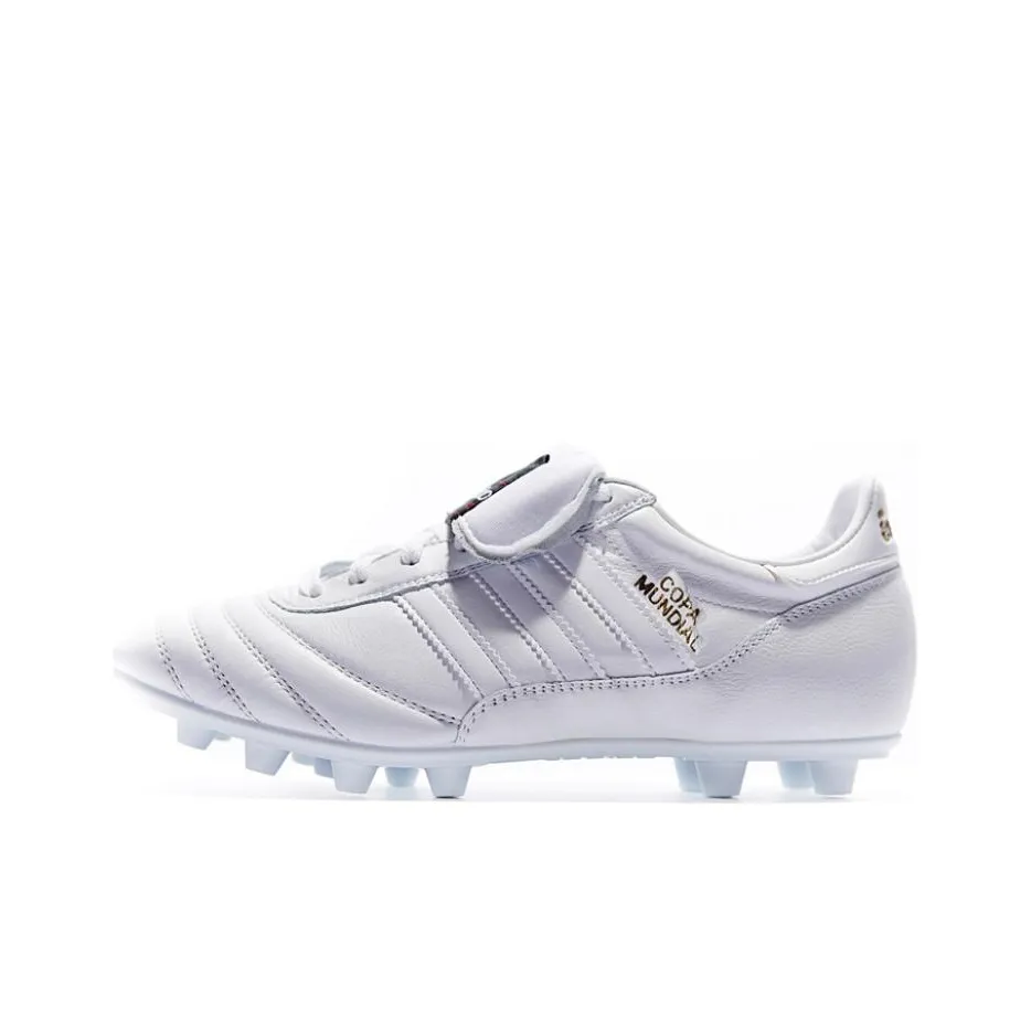 Adidas COPA MUNDIAL FG Твердое покрытие амортизация износостойкие футбольные бутсы мужские белые