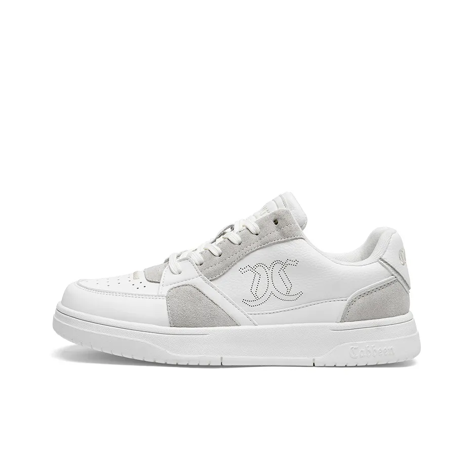 Cabbeen Пэчворк Деловой Повседневный Стиль Дата Slip-Resistant Легкий And Дышащий Низкие Кроссовки для Скейтбординга Мужские Экрю