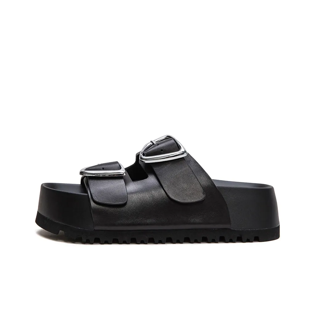 Jay Metal Slip Resistant Abrasion Resistant Slide Slippers Women's Black