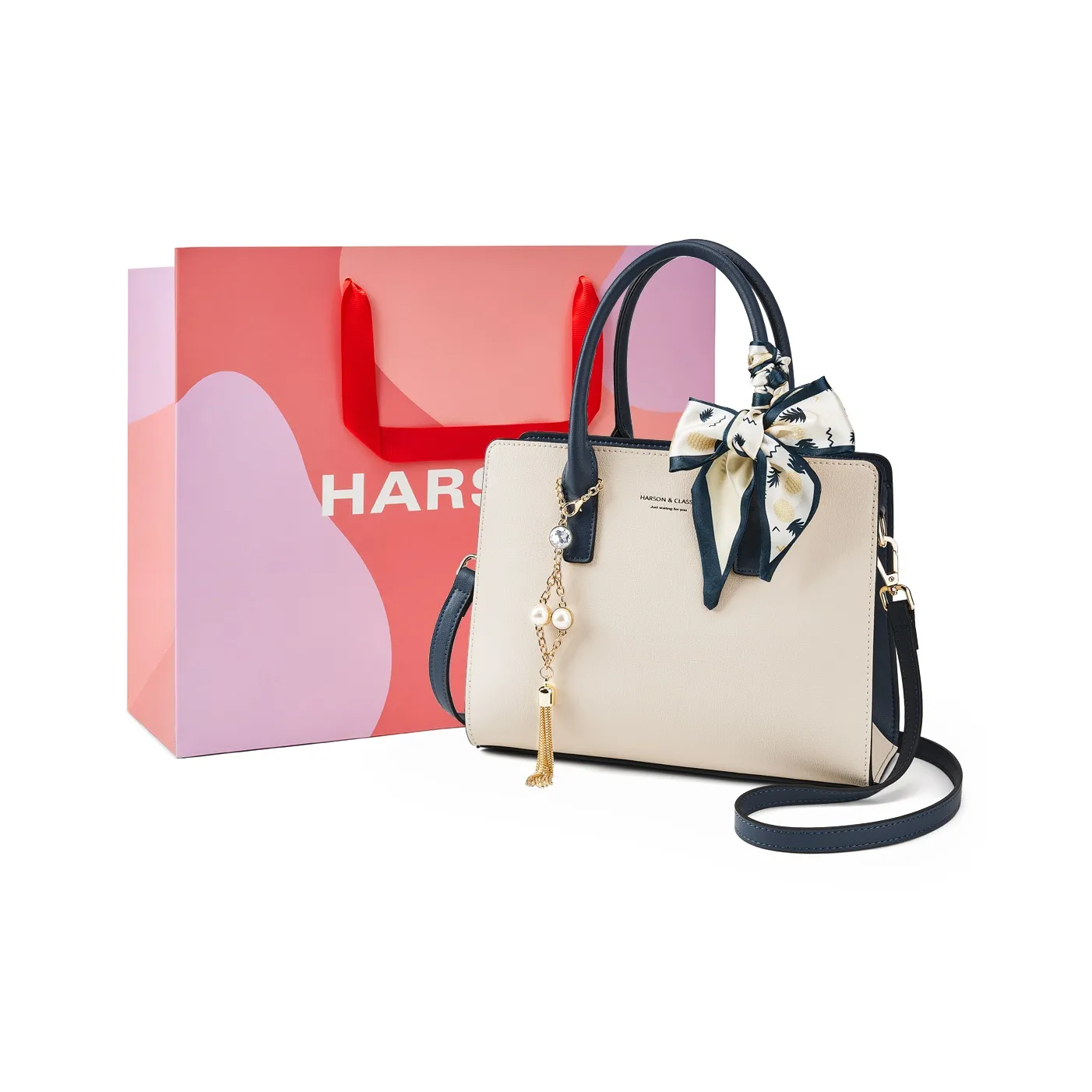 HARSON Натуральная кожа Одно плечо Через плечо Сумка-мама Сумка Обычная Женская Бежевая Белая Синяя