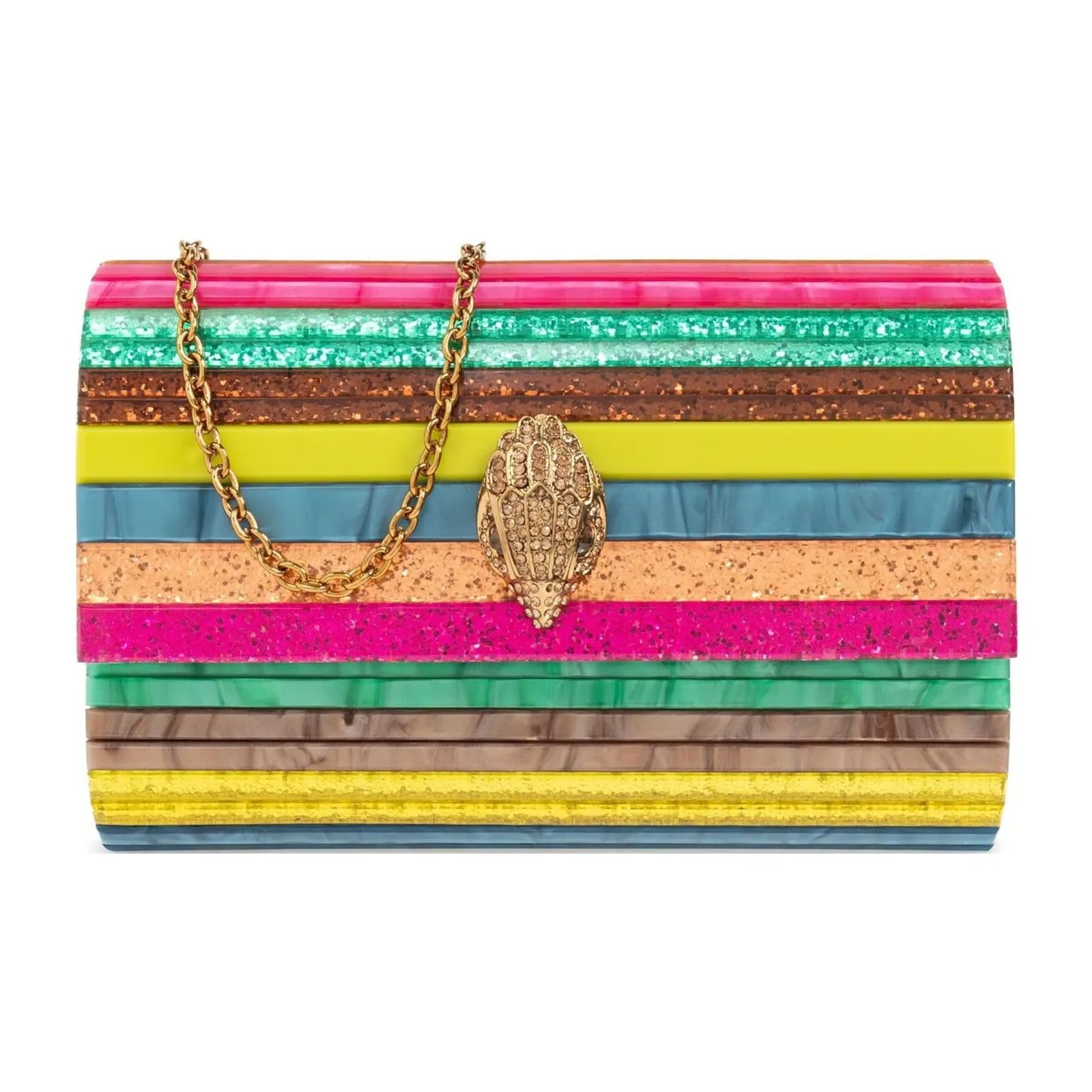 Kurt Geiger London Plexiglass Clutch, Shoulder Bag, Crossbody Bag Women's Multicolor