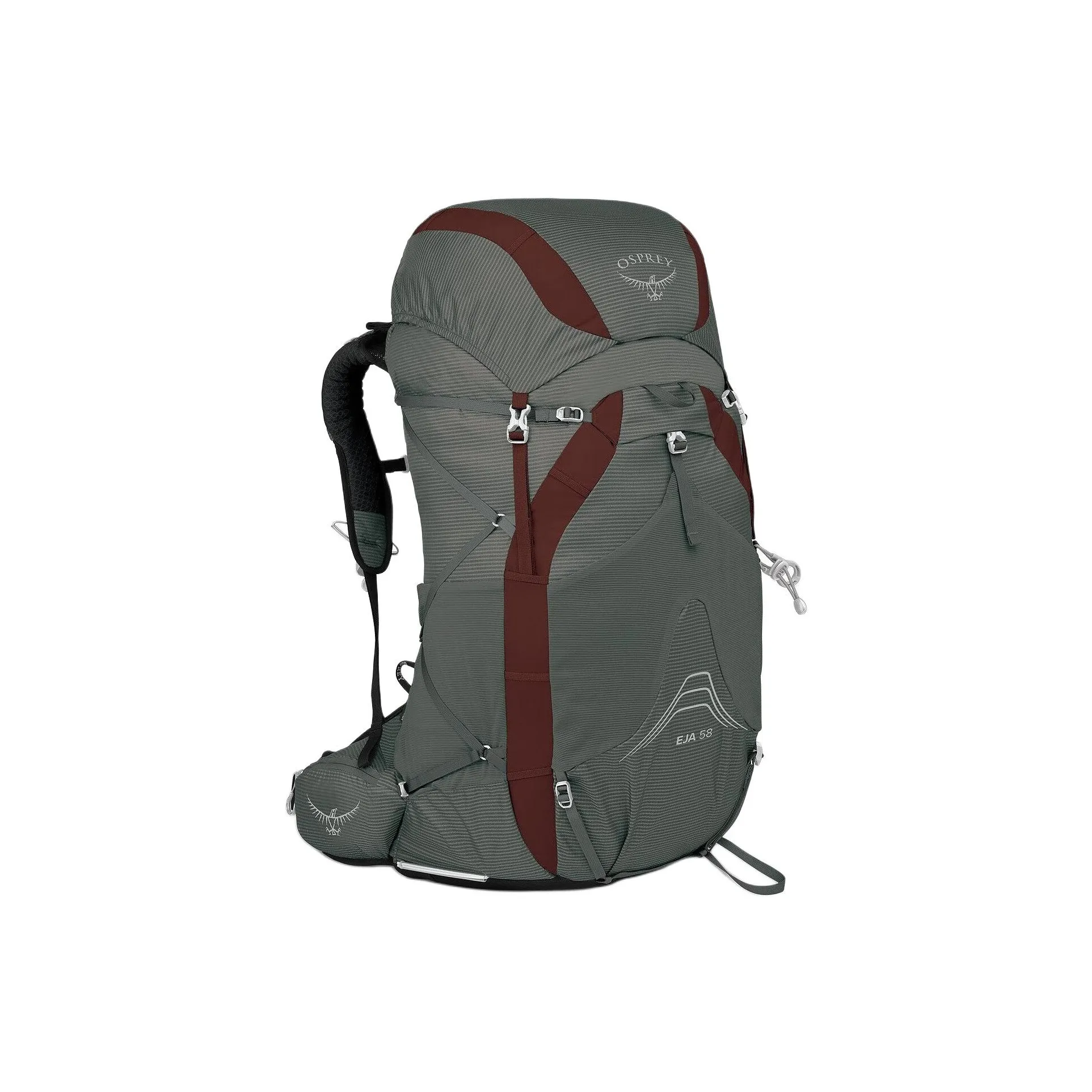 OSPREY Nylon Outdoor Mountaineering Bag Backpack Regular Women's Gray & Burgundy