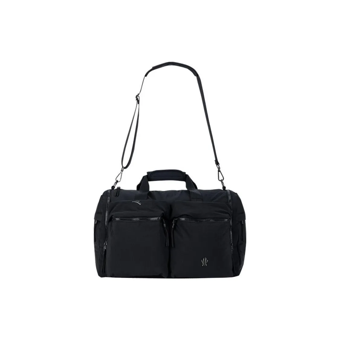 Anta Basketball Collection Taffeta Velour Backpack Travel Bag Men
s Black