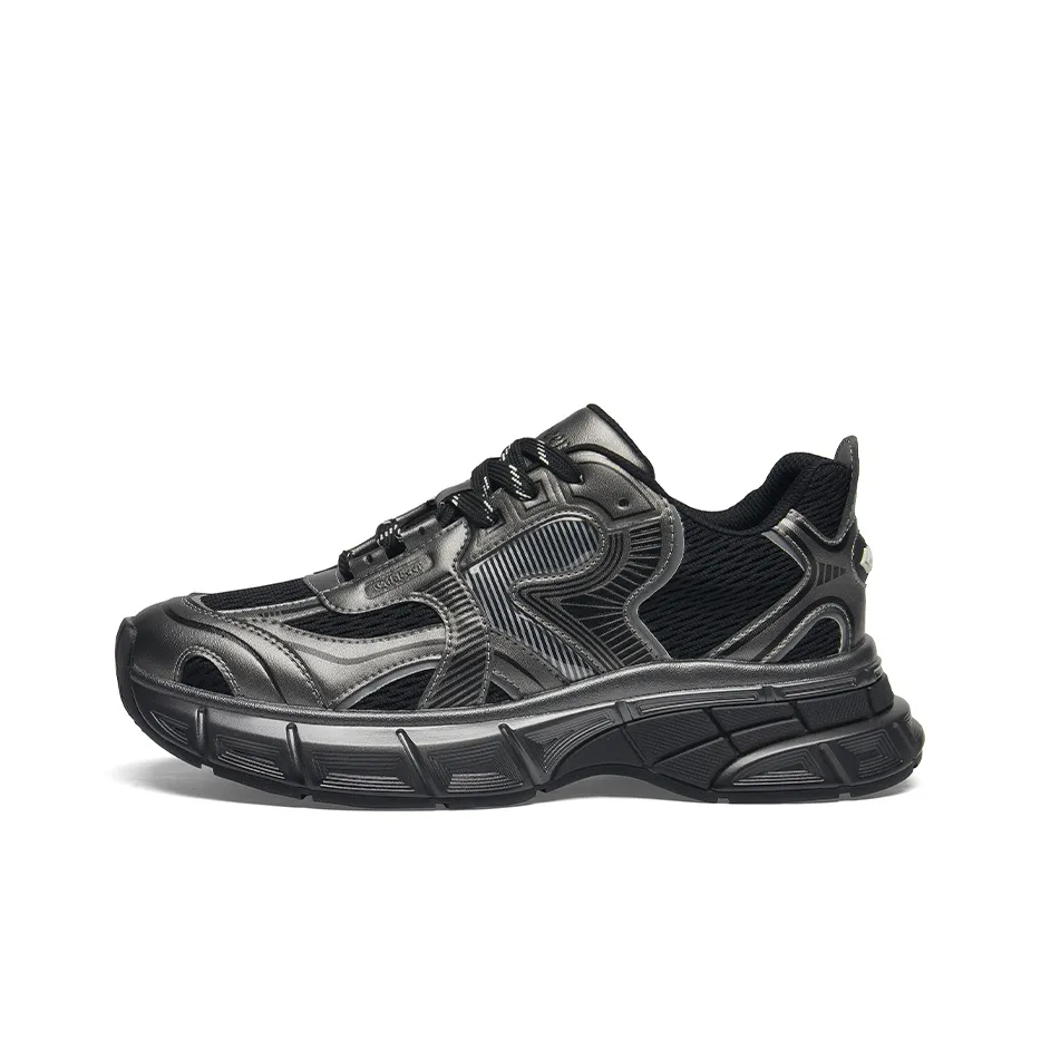 Cabbeen New Arrival Mesh Height Increasing Patchwork Lightweight and Breathable Low Top Footwear Men's Silver