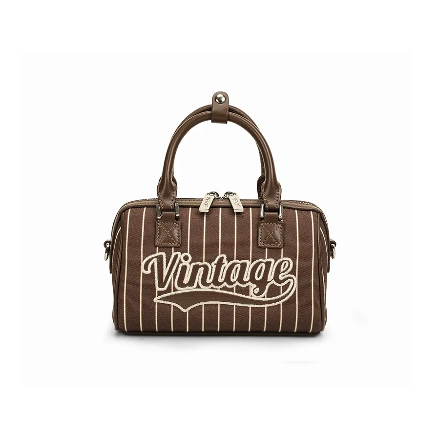 VFVF Сумка OFFICIAL Eco-Friendly ПУ (полиуретан) + Холст с принтом Сумка Бостон Сумка Сумка через плечо Мини Сумка Женская