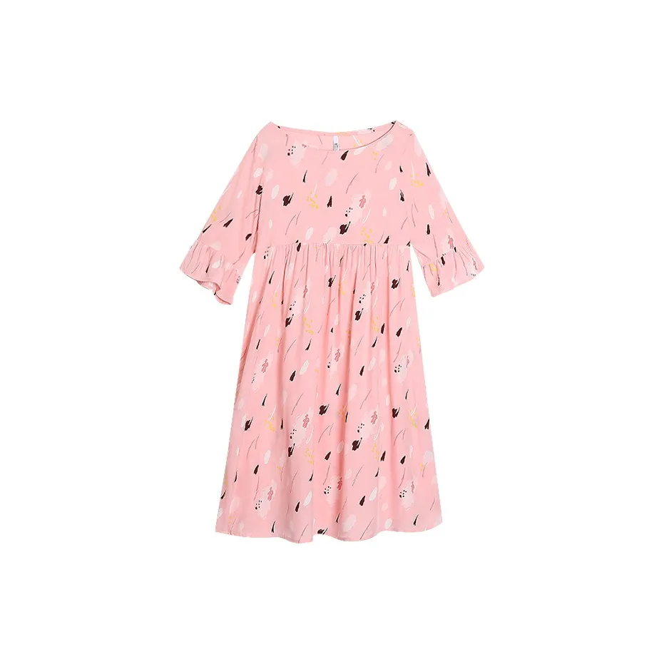 Red Beans At Home Nightgown Women's Orange Pink