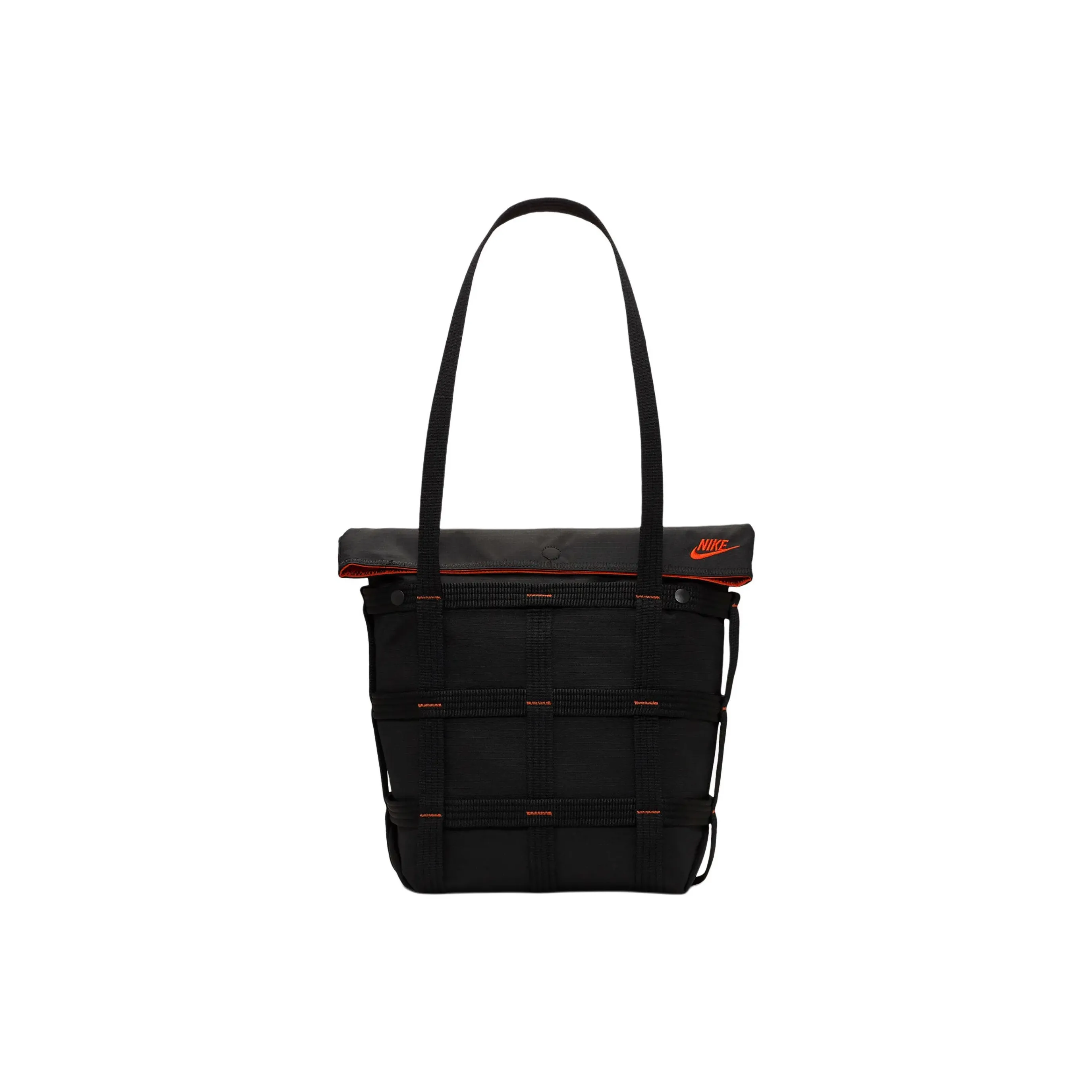 Nike Полиэстер Одно Плечо Сумка Унисекс Черный Оранжевый