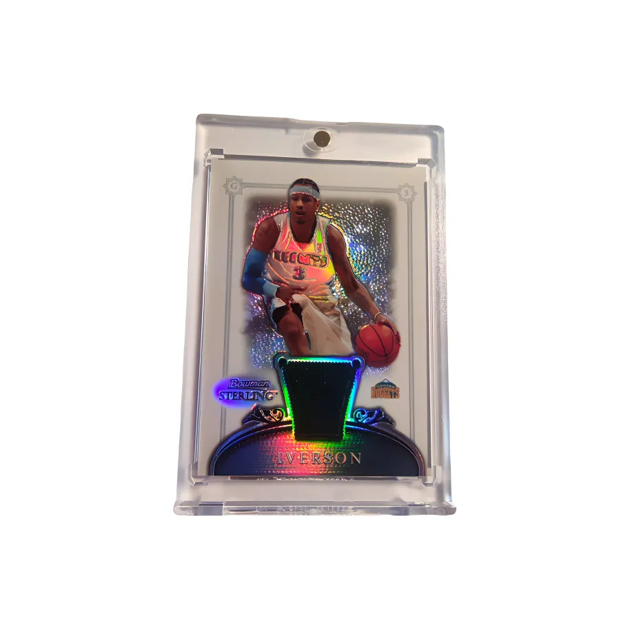 Topps 2007 Bowman Refractor Айверсон Изношенная Джерси Старое Рефракция Звезда Карта Карта Товар Access Спортивные Карты 1 шт