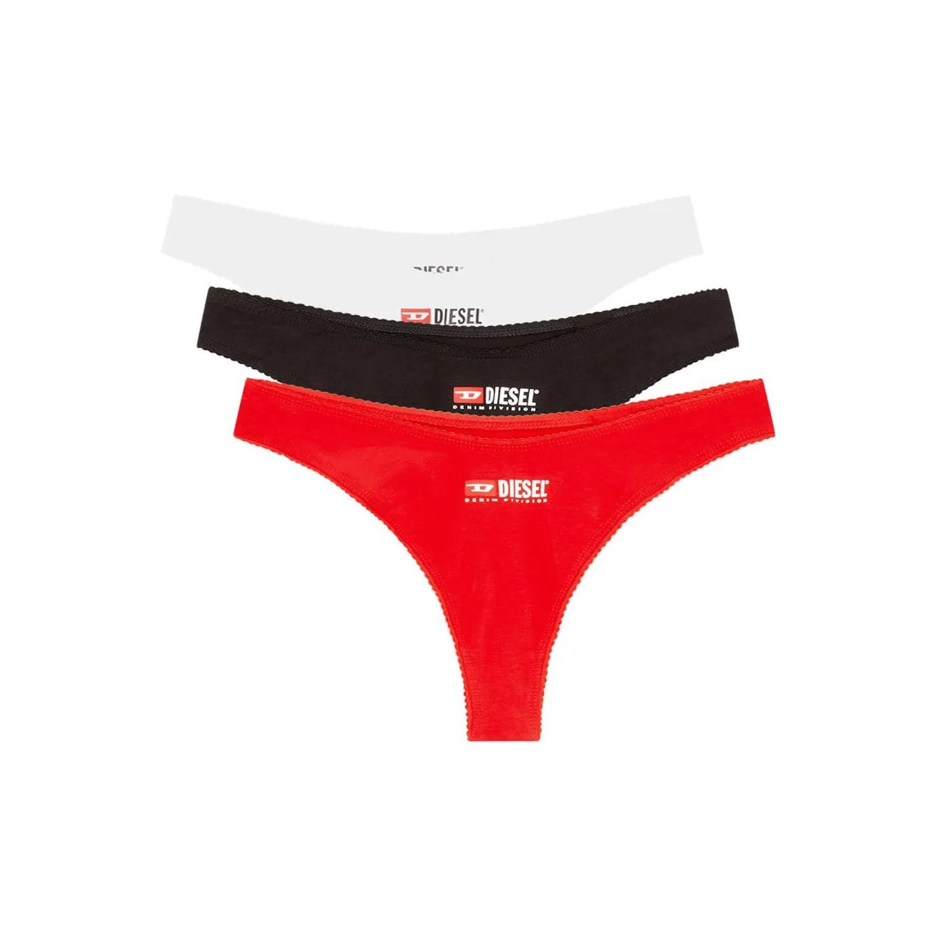 DIESEL Logo print Thong Pack Of Three