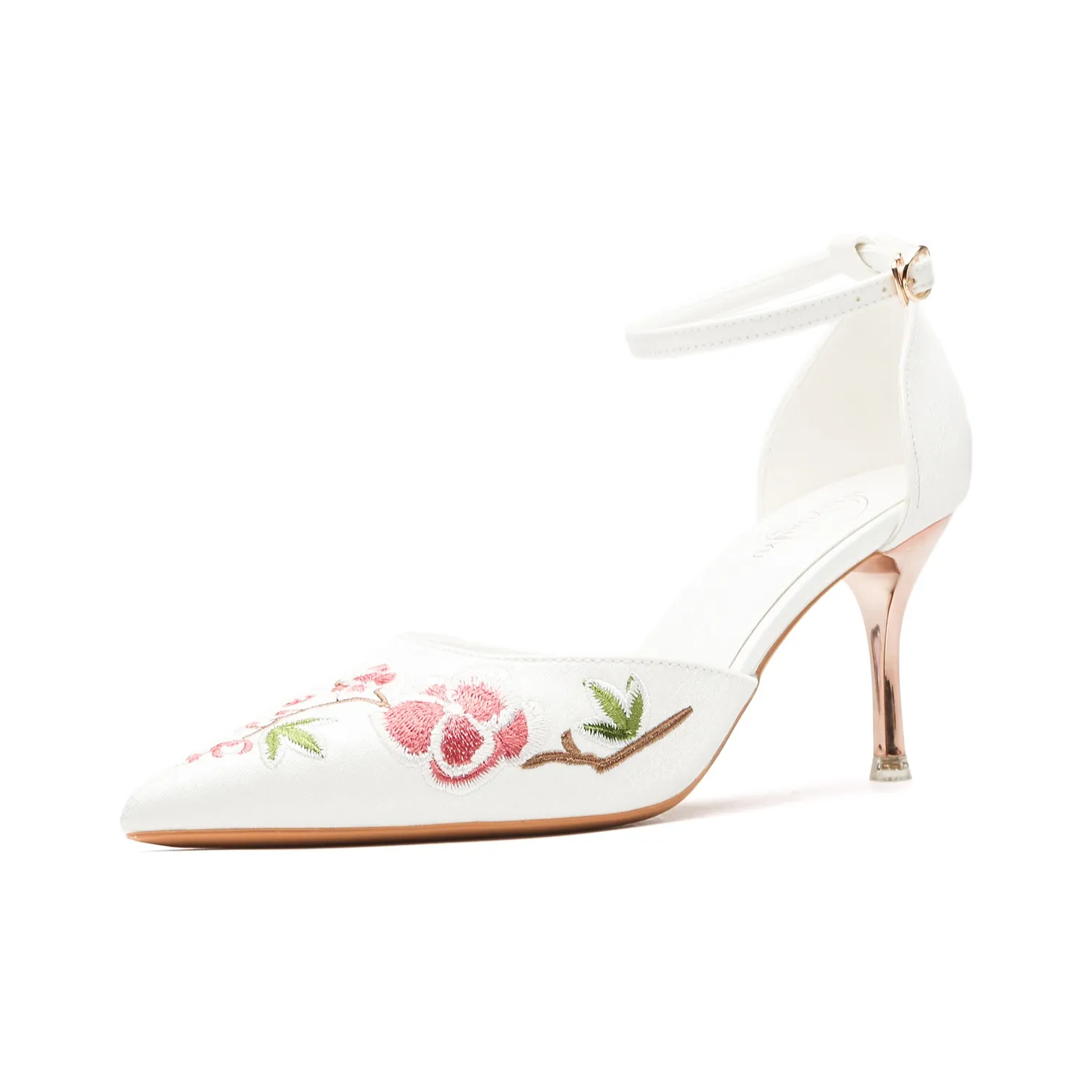 YAFEI XUANYU One Strap Sandals 7cm Women's White