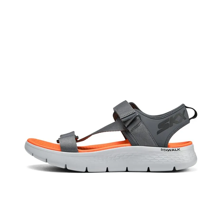 Skechers ON THE GO Пляжные сандалии Мужские Серый Оранжевый