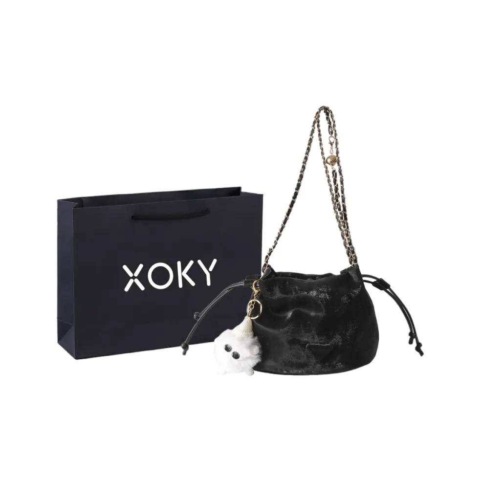 XOKY PU (полиуретан) Одно плечо Ведрообразная Сумка через плечо Стандартная Женская Черный Белый Розовый Хаки