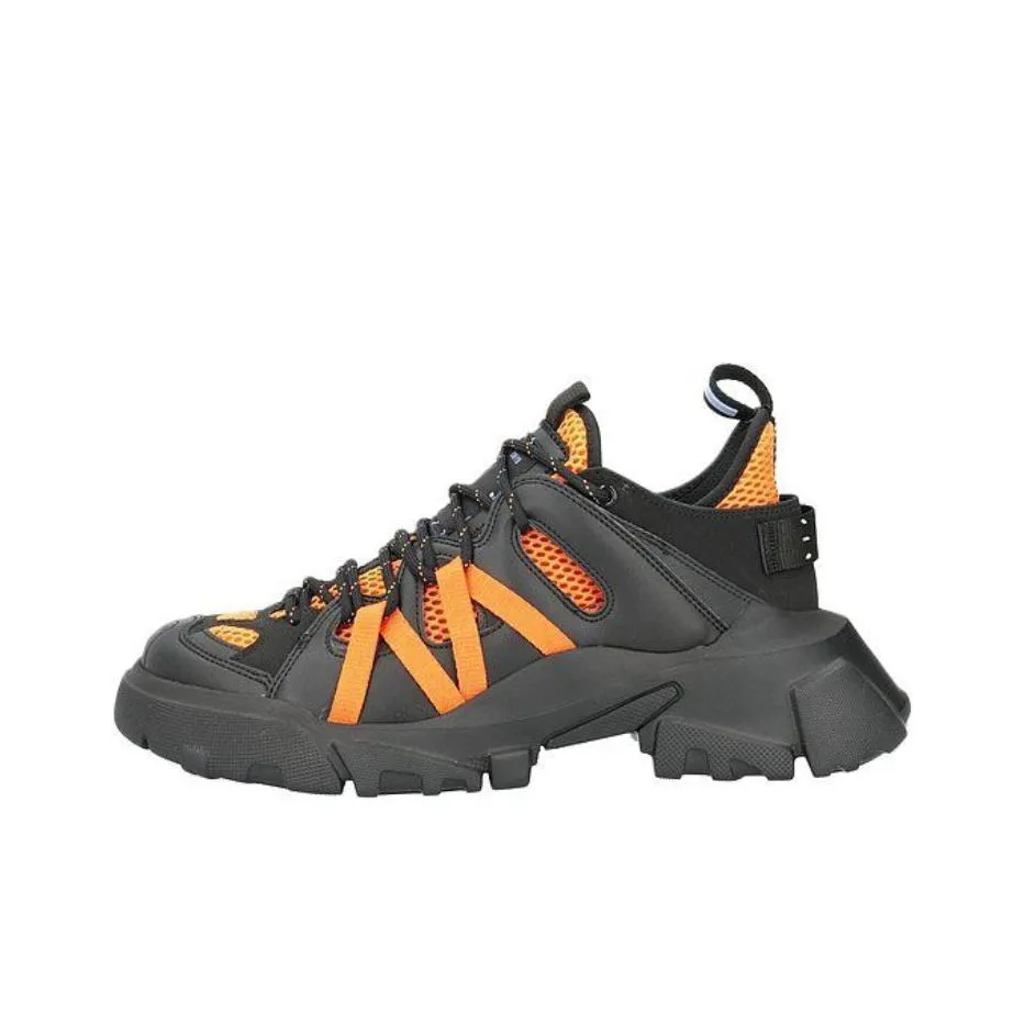 Alexander McQueen Low Top Casual Shoes Men's Orange Black