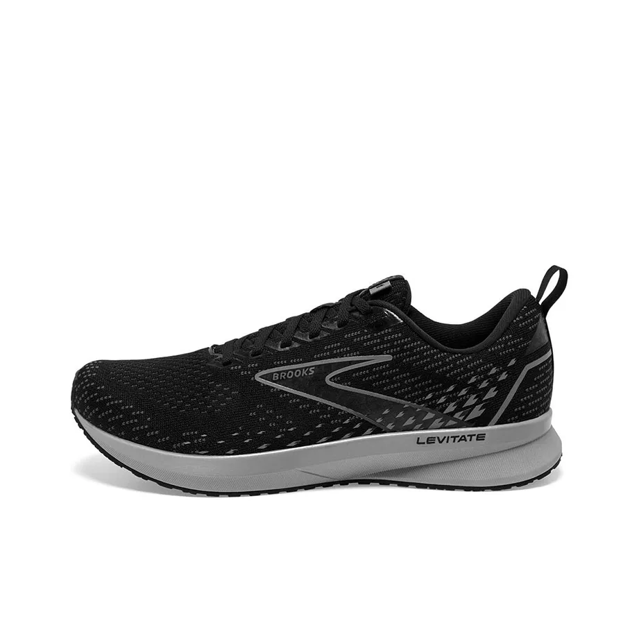 Brooks Anti Slip Wear Resistant Low Top Running Shoes Men's Black