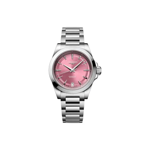 LONGINES Автоматический Механический Movement Женские Часы Comcast Collection 34 мм Розовые