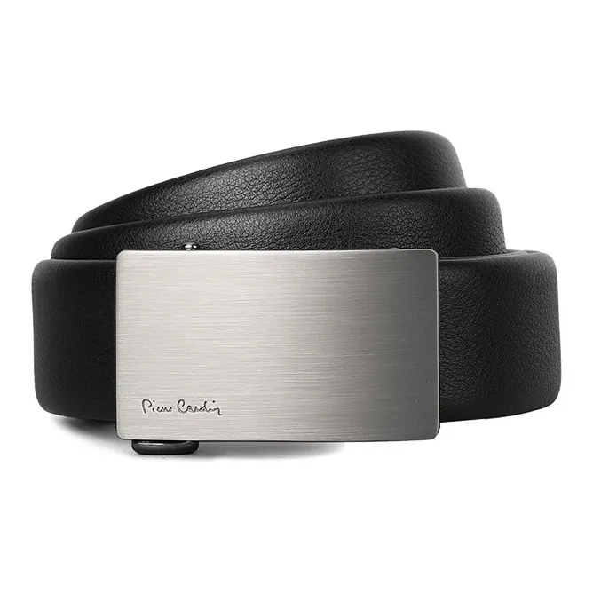 PIERRE CARDIN Cow Leather Box Belt Men's Width 3.5cm