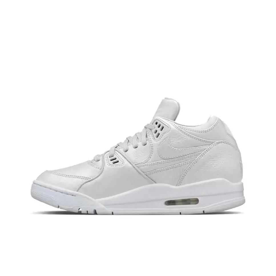 Nike Air Flight 89 Coverage Cushioning Mid Top Skateboard Shoes Men's White