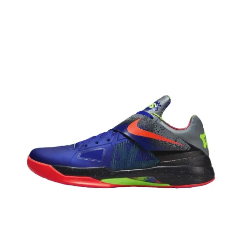 NIKE KD 4 Баскетбольные кроссовки Низкие Синий Красный Унисекс
