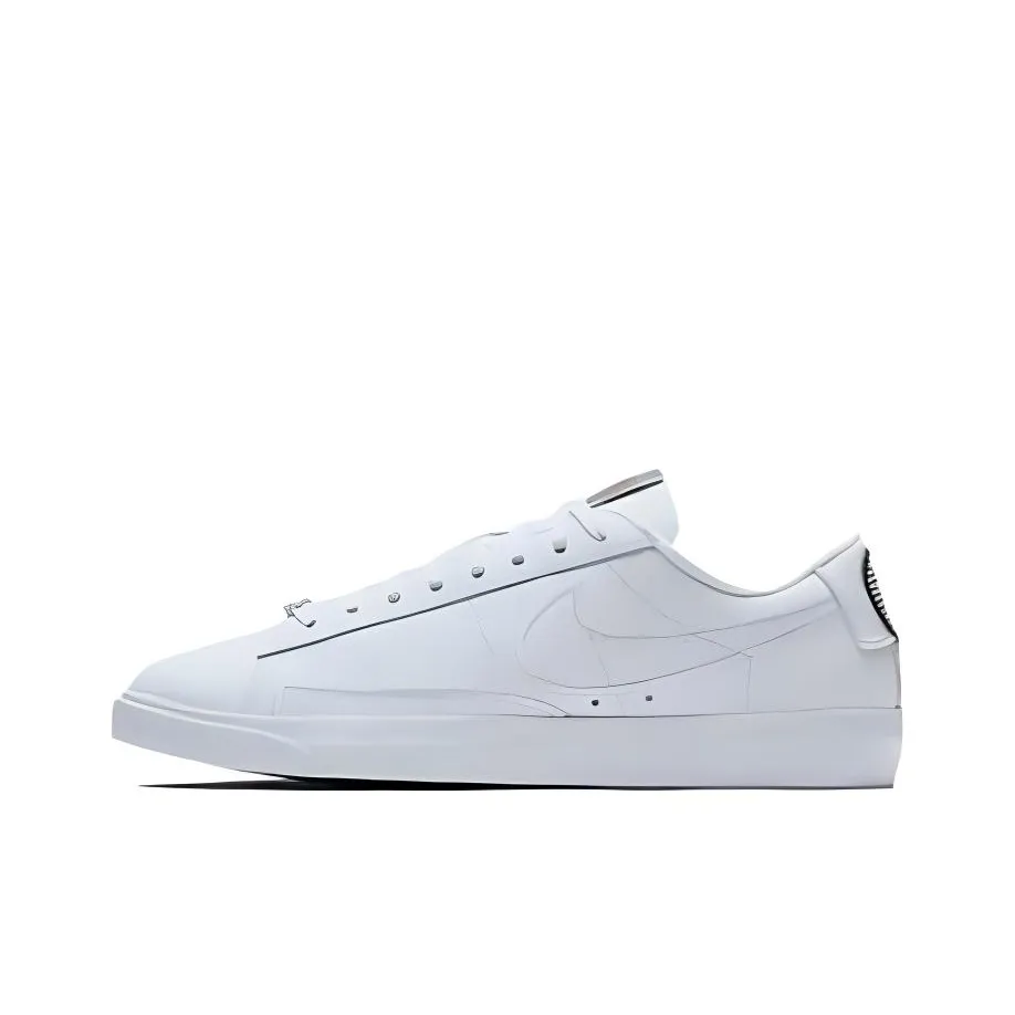 Nike Blazer День святого Валентина Slip-resistant Abrasion-resistant Lightweight Low Top Скейтборд Кроссовки Женские Белые