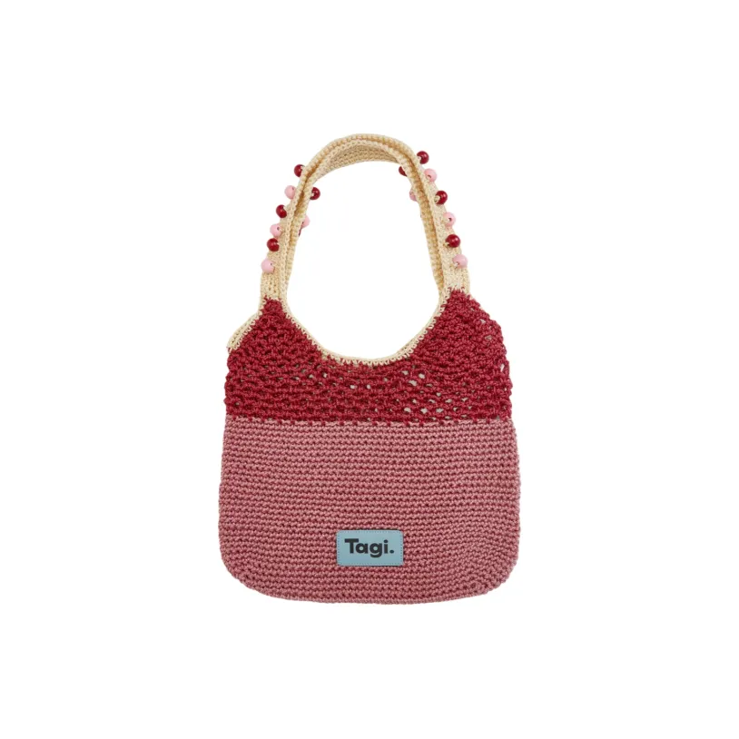 Tagi. Hemu Beads Microfiber Woven Bag Handbag Regular Women's