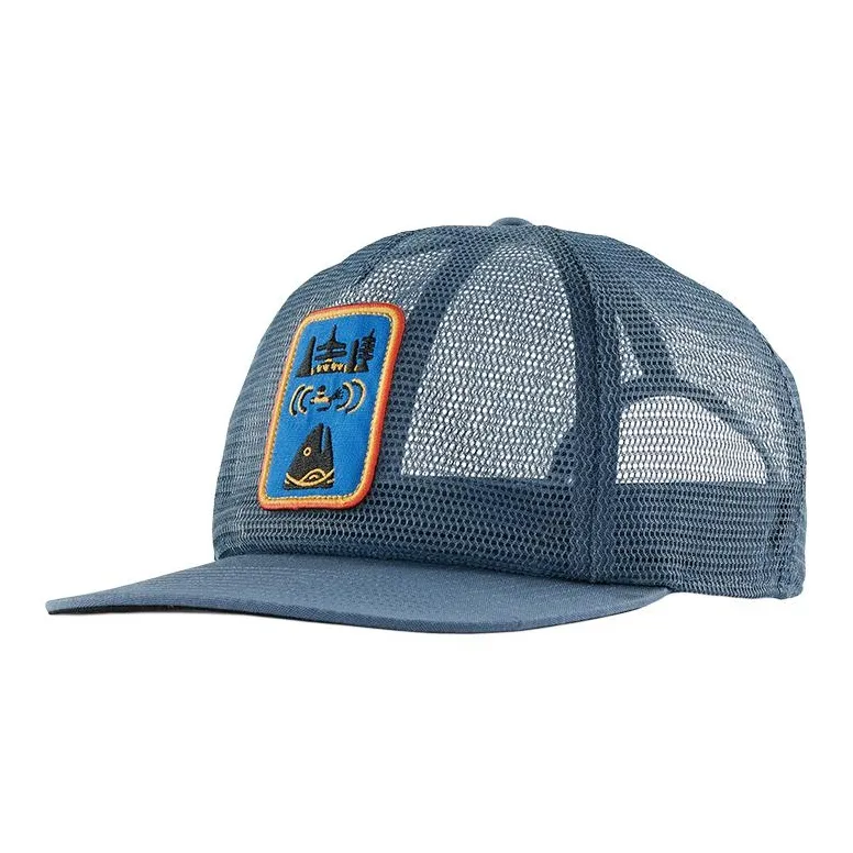 Patagonia Переработанный полиэстер Переработанная рыболовная сеть Хлопок Кепки унисекс Синий