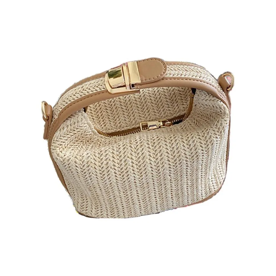 MARINO ORLANDI Ткань Синтетическая кожа Маленькая квадратная сумка Повседневная Универсальная Соломенная сумка Сумка Женская