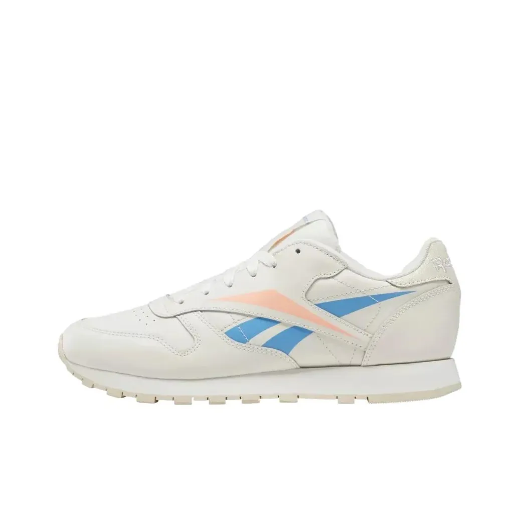 Reebok Classic Leather Sports Casual Shoes 'White Blue' Women's