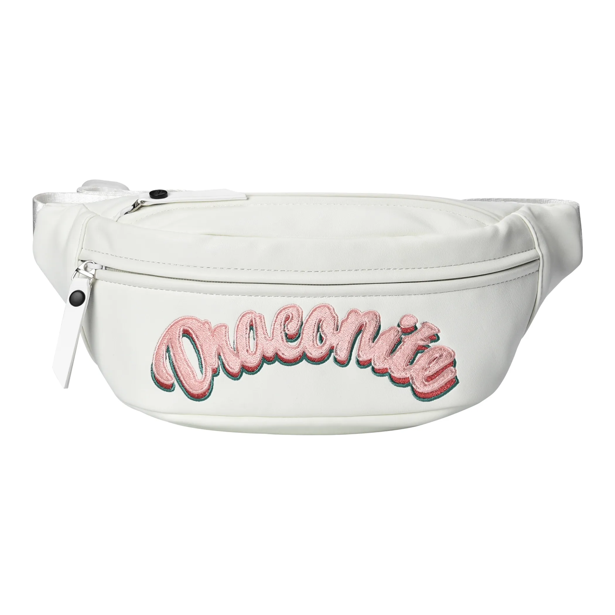 DRACONITE PU Shoulder Bag Crossbody Bag Fanny Pack Sling Bag Regular Unisex Cream White