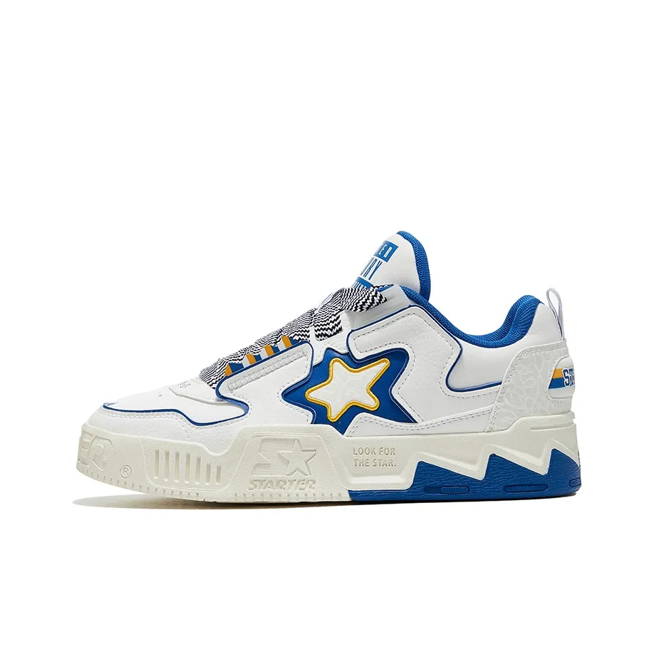 STARTER Vol 90s Low Top Dopamine Dressing Color Blocking Crackle Women's Blue White